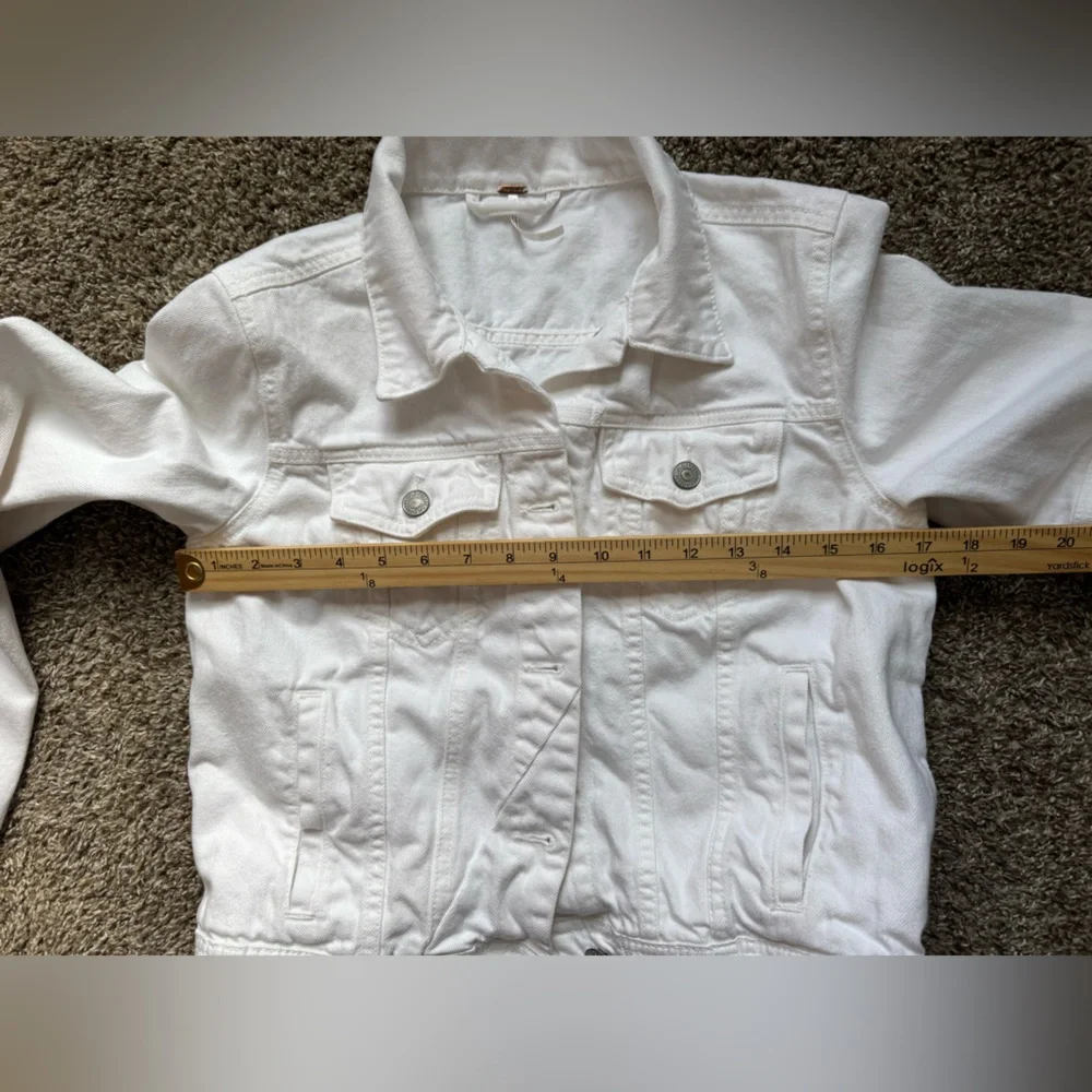 Free People White Denim Jacket - Picture 8 of 8